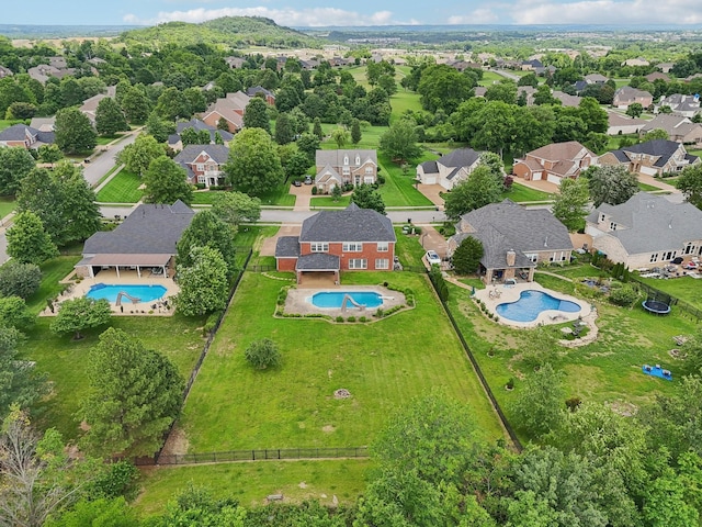 102 Oglethorpe Ave, Gallatin, TN 37066 - aerial perspective of suburban area featuring a pool