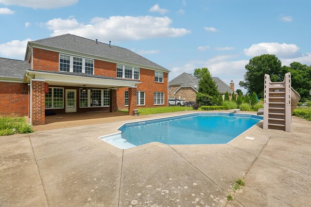 102 Oglethorpe Ave, Gallatin, TN 37066 - outdoor pool featuring a patio area, stairs, and a diving board