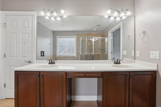 102 Oglethorpe Ave, Gallatin, TN 37066 - full bath with a stall shower, tile patterned flooring, and double vanity