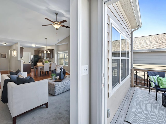 2438 Arden Village Dr, Columbia, TN 38401 - balcony featuring a ceiling fan and an outdoor living space