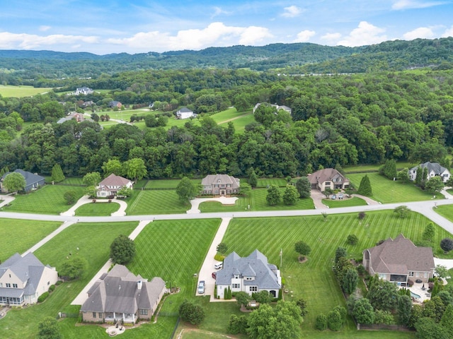 5007 Buds Farm Ln, Franklin, TN 37064 - aerial view of a mountain backdrop and a heavily wooded area