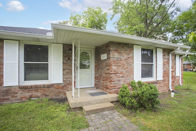 102 Ryburn Dr, Old Hickory, TN 37138 - entrance to property featuring brick siding and a yard