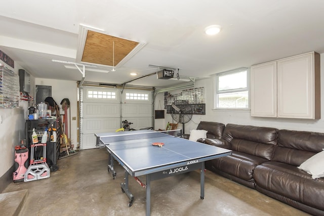 102 Ryburn Dr, Old Hickory, TN 37138 - game room with concrete floors, a garage, and plenty of natural light