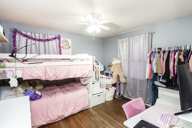 102 Ryburn Dr, Old Hickory, TN 37138 - bedroom with wood finished floors and a ceiling fan