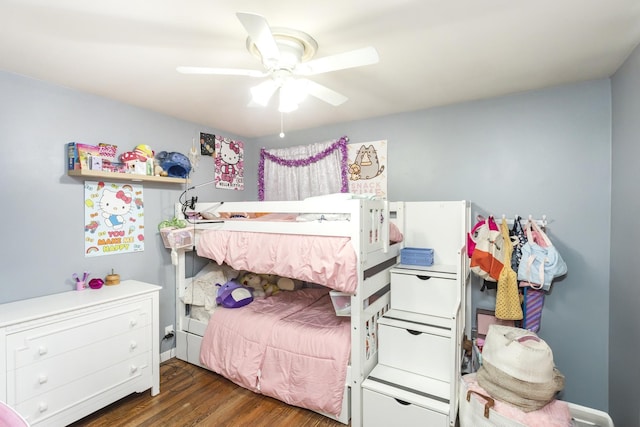 102 Ryburn Dr, Old Hickory, TN 37138 - bedroom featuring dark wood-type flooring and a ceiling fan