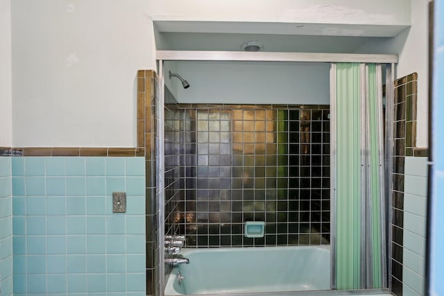 929 Deervale Dr, Nashville, TN 37217 - full bathroom with shower / bath combo and tile walls