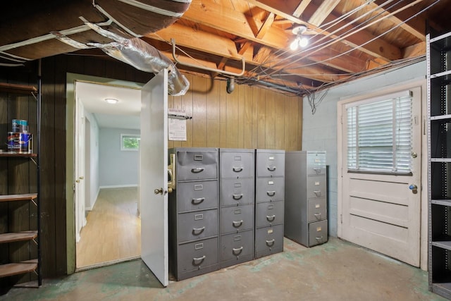 929 Deervale Dr, Nashville, TN 37217 - below grade area featuring wooden walls