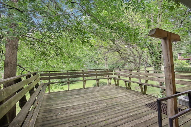 929 Deervale Dr, Nashville, TN 37217 - view of wooden deck