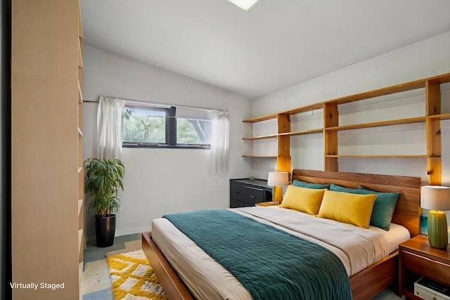 929 Deervale Dr, Nashville, TN 37217 - bedroom with lofted ceiling and baseboards