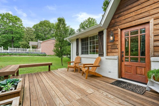 7214 Timberlane Dr, Fairview, TN 37062 - wooden terrace featuring a yard
