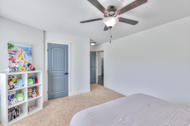 831 W Sagefield Dr, Smyrna, TN 37167 - bedroom with carpet, ceiling fan, and baseboards