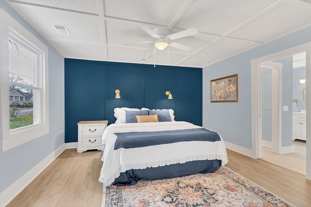 210 Kerr Ave, Murfreesboro, TN 37130 - bedroom featuring light wood-style floors, baseboards, and ceiling fan