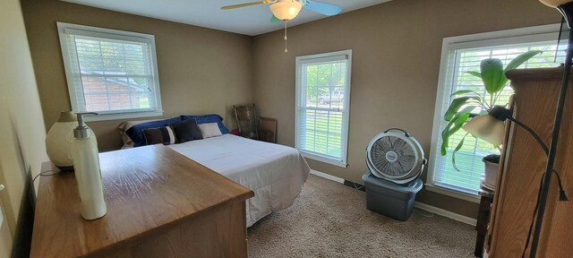 208 Royal Oak Dr, Dickson, TN 37055 - carpeted bedroom with baseboards and a ceiling fan