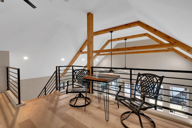 44 Hasty Hill Rd, Lynchburg, TN 37352 - interior space with vaulted ceiling and wood finished floors