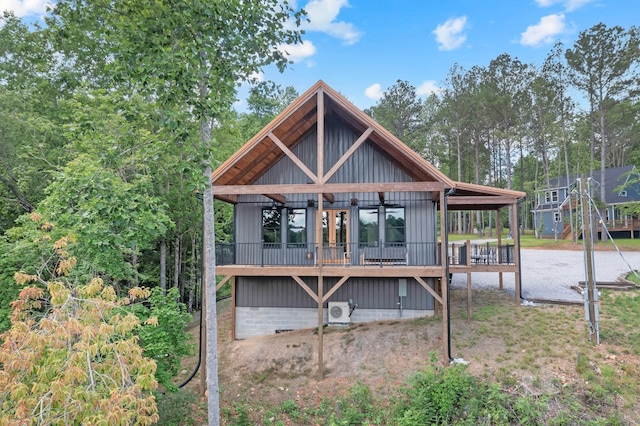44 Hasty Hill Rd, Lynchburg, TN 37352 - back of house featuring a wooden deck and a cooling unit