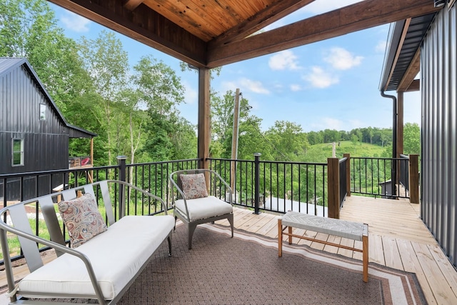 44 Hasty Hill Rd, Lynchburg, TN 37352 - view of wooden balcony featuring a wooden deck