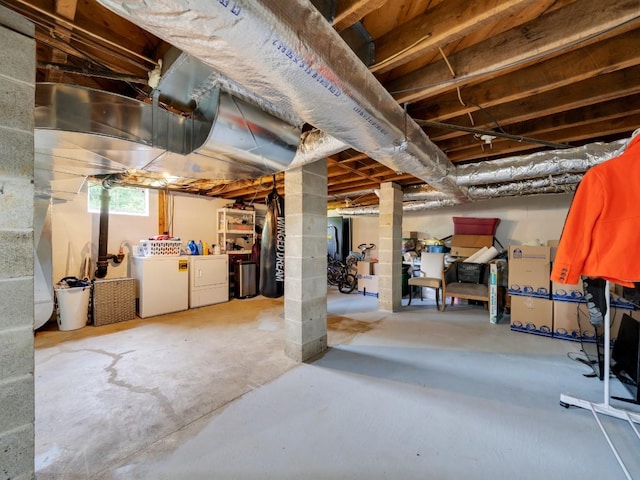 189 Washington Ave, Camden, TN 38320 - basement with independent washer and dryer