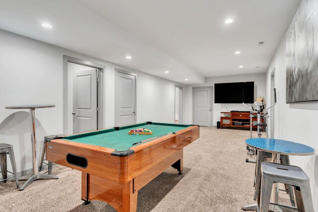 4001 S Windsor Ct, Springfield, TN 37172 - game room with recessed lighting, carpet floors, and pool table