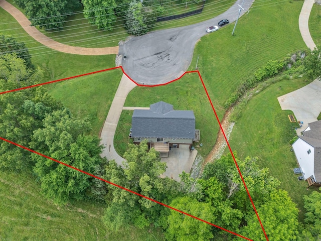 4001 S Windsor Ct, Springfield, TN 37172 - aerial overview of property's location featuring property parcel outlined