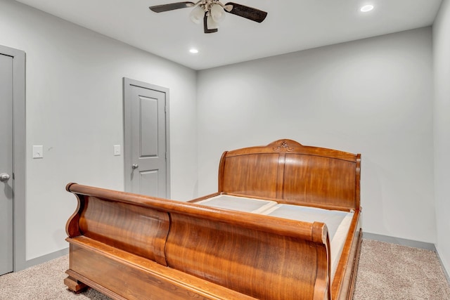 4001 S Windsor Ct, Springfield, TN 37172 - carpeted bedroom with recessed lighting, baseboards, and a ceiling fan
