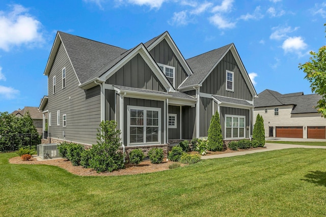 609 Dallas Ct, Murfreesboro, TN 37130 - craftsman inspired home with board and batten siding, a garage, central AC, concrete driveway, and a shingled roof