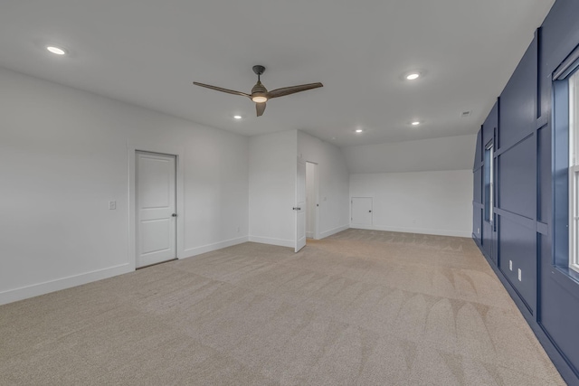 609 Dallas Ct, Murfreesboro, TN 37130 - unfurnished room featuring ceiling fan, light carpet, recessed lighting, and baseboards