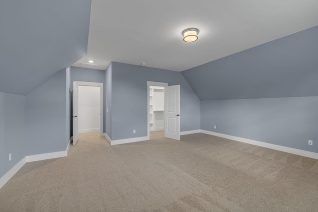 609 Dallas Ct, Murfreesboro, TN 37130 - bonus room with vaulted ceiling, baseboards, carpet floors, and recessed lighting