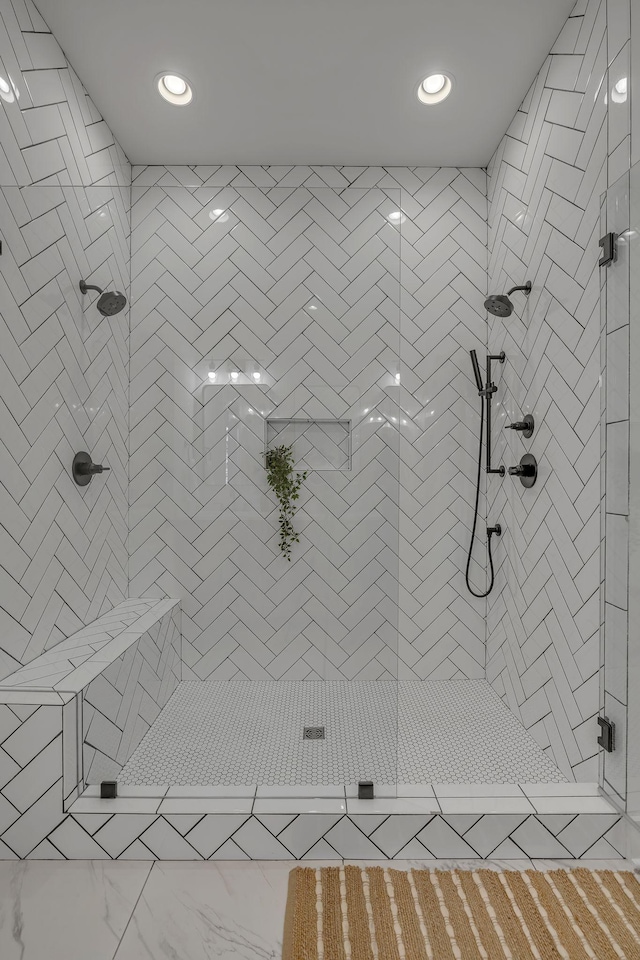 609 Dallas Ct, Murfreesboro, TN 37130 - full bathroom featuring a shower stall and recessed lighting