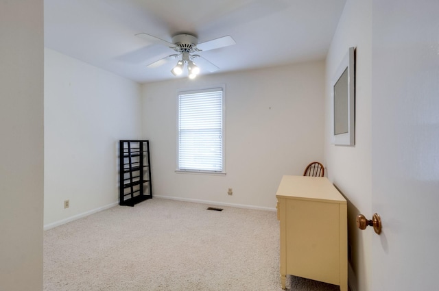 6307 Park Ln, Nashville, TN 37205 - spare room featuring light carpet, ceiling fan, and baseboards