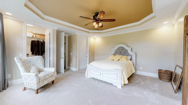 1303 Reynard Dr, Gallatin, TN 37066 - bedroom with a raised ceiling, light carpet, crown molding, and baseboards