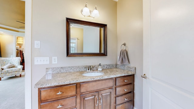 1303 Reynard Dr, Gallatin, TN 37066 - bathroom with vanity and ornamental molding