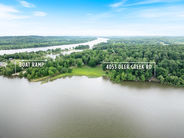 4053 Deer Creek Rd, Linden, TN 37096 - drone / aerial view of a large body of water and a forest