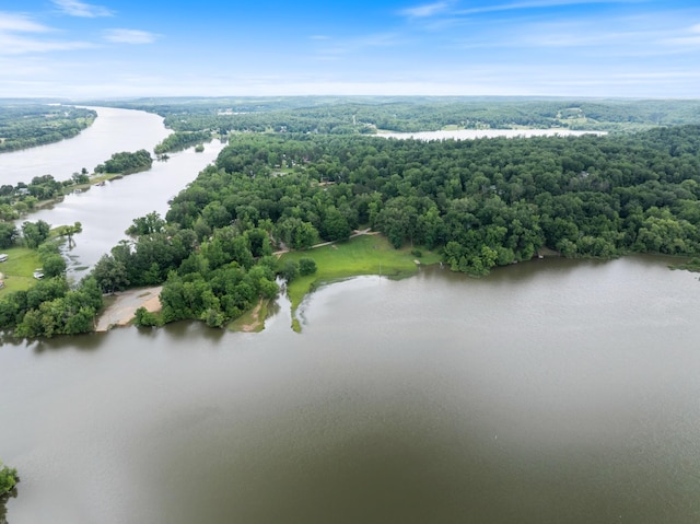 4053 Deer Creek Rd, Linden, TN 37096 - drone / aerial view of a nearby body of water and a heavily wooded area