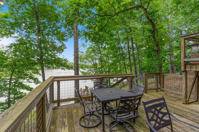 4053 Deer Creek Rd, Linden, TN 37096 - deck with outdoor dining space