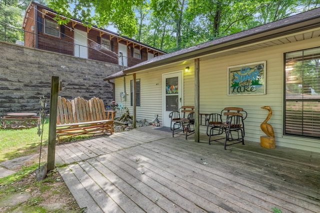 4053 Deer Creek Rd, Linden, TN 37096 - view of wooden terrace
