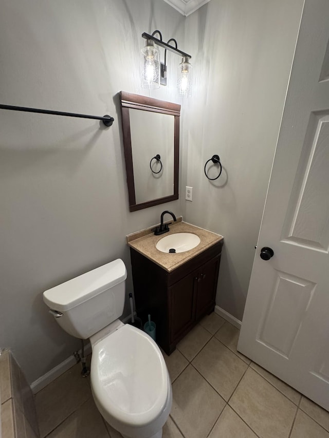 2306 Raspberry Ln, Lebanon, TN 37087 - bathroom featuring vanity, toilet, tile patterned floors, and baseboards