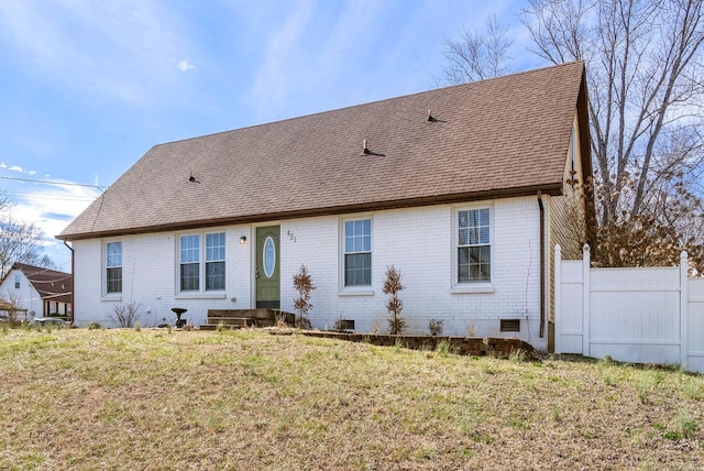 421 Bancroft Dr, Clarksville, TN 37042 - view of front of property featuring brick siding, crawl space, and roof with shingles