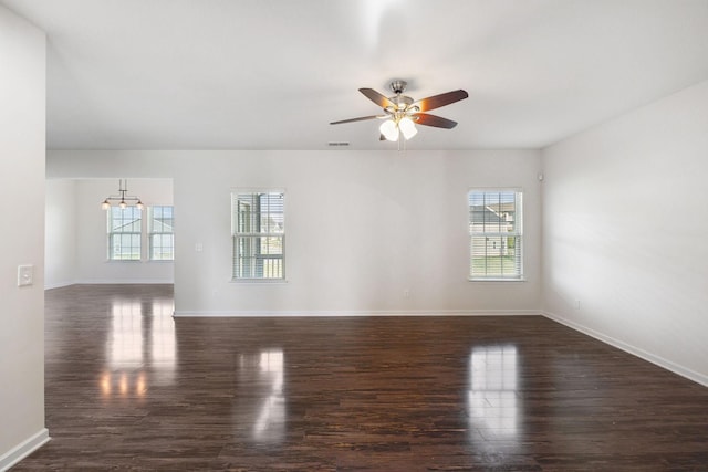2003 Allerton Way, Spring Hill, TN 37174 - empty room with ceiling fan, dark wood-style floors, and baseboards
