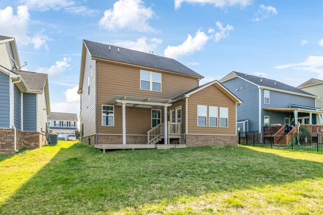 2003 Allerton Way, Spring Hill, TN 37174 - rear view of property featuring a pergola and central AC unit