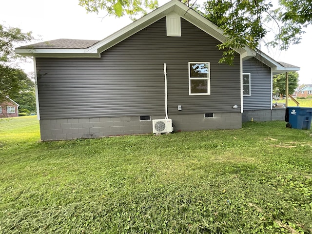 119 Maple Ave, Camden, TN 38320 - view of home's exterior with ac unit, crawl space, and a yard