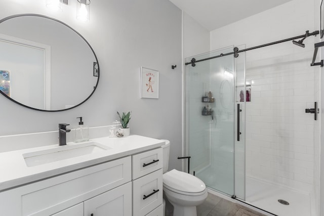 7234 Althorp Way Unit U8, Nashville, TN 37211 - bathroom featuring a stall shower, vanity, and toilet