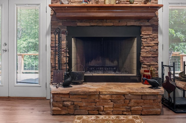 204 Chapman Ct, La Fayette, GA 30728 - detailed view of wood finished floors and a fireplace
