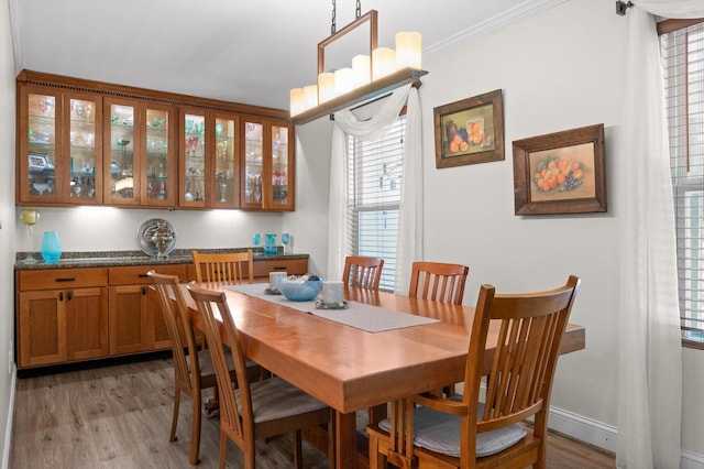204 Chapman Ct, La Fayette, GA 30728 - dining space with light wood-style floors, plenty of natural light, and ornamental molding
