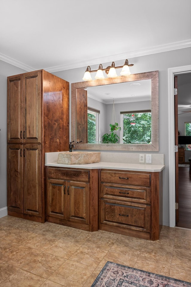 204 Chapman Ct, La Fayette, GA 30728 - bathroom featuring ornamental molding and vanity