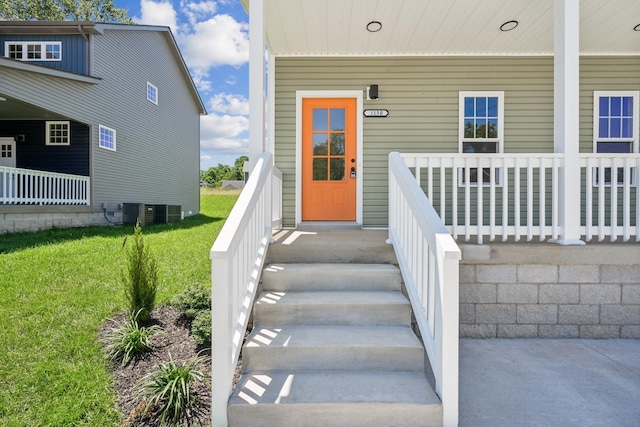 1441 Isaiah Dr, Clarksville, TN 37042 - entrance to property featuring covered porch and a yard