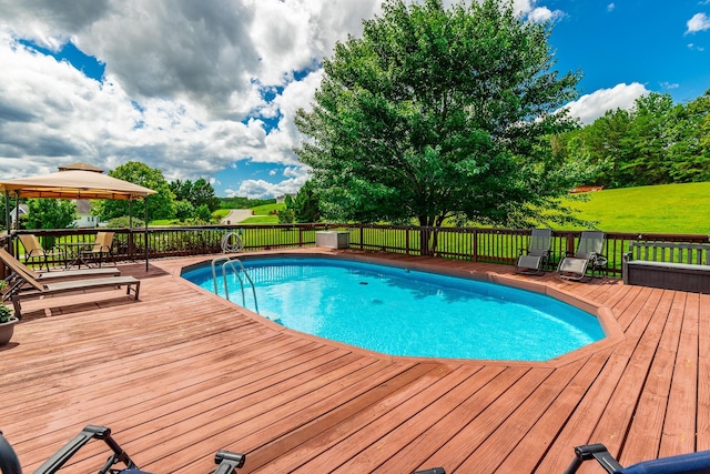 177 Oak Meadow Dr, Rock Spring, GA 30739 - view of swimming pool with a deck