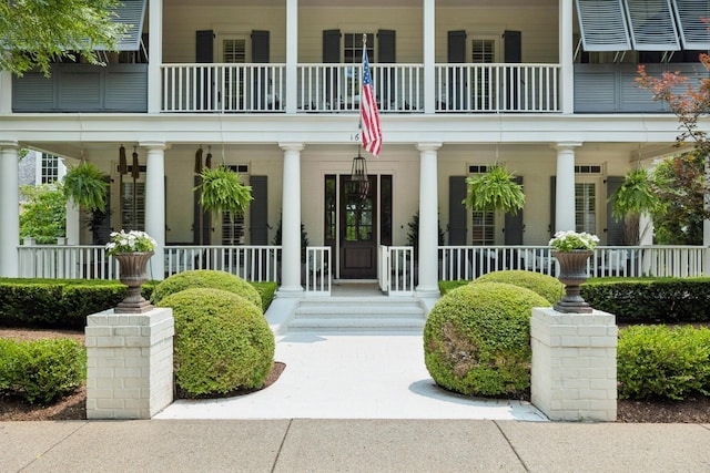 1616 Championship Blvd, Franklin, TN 37064 - property entrance featuring a balcony and covered porch
