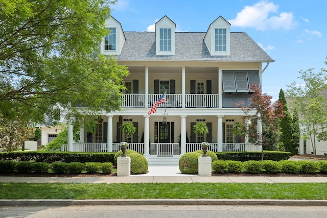 1616 Championship Blvd, Franklin, TN 37064 - view of front facade featuring a porch, a balcony, and a shingled roof