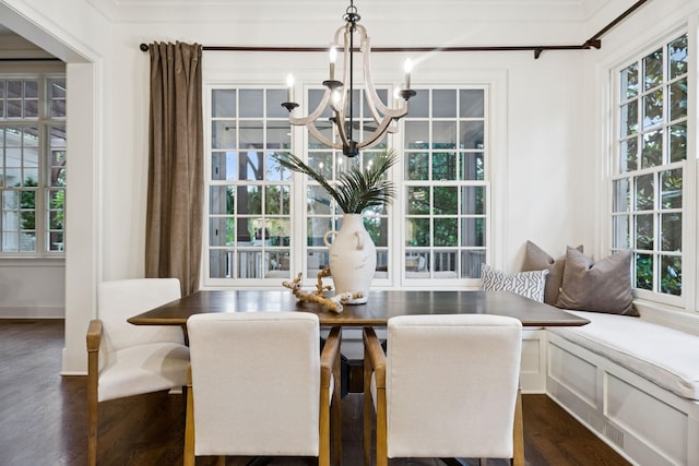 1616 Championship Blvd, Franklin, TN 37064 - dining room featuring a chandelier, dark wood finished floors, and healthy amount of natural light