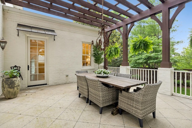 1616 Championship Blvd, Franklin, TN 37064 - view of patio / terrace featuring a pergola and outdoor dining area